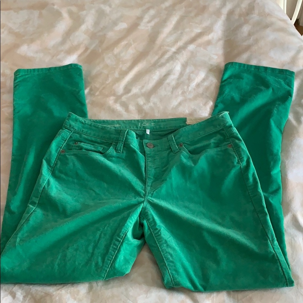 Ann Taylor Loft Corduroy Green Pants
